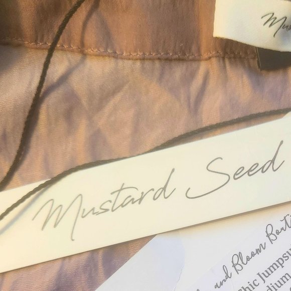 Mustard Seed V-Neck Flutter Sleeve Wide Leg Mauve Jumpsuit New w/Tag Women's Med - Picture 5 of 6